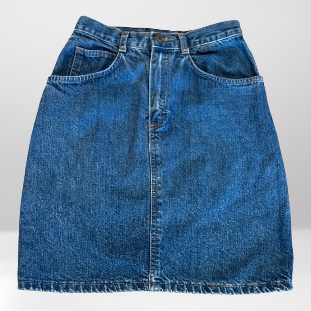 Vintage Classic Blue Denim Jean Skirt